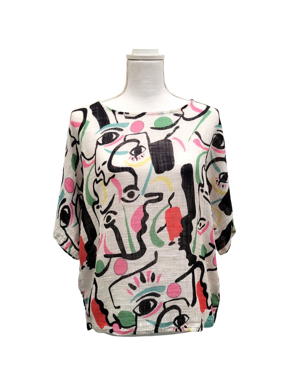 Charlie B Top Small Gauze Boxy Lagenlook